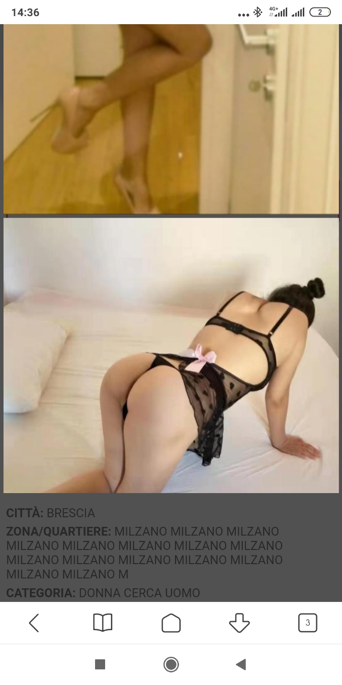 Annuncio Escort Ads - __c O m M e S s A _ r E p R e S sA __________B I S O G N O ______ C A Z O a Milzan